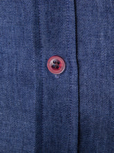 Load image into Gallery viewer, Men&#39;s Casual Shirt Pocket Patch Leather Long Sleeve Shirt Denim Shirt