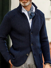 Load image into Gallery viewer, Sweater Winter Sweater Stand Collar Cardigan Foreign Trade Men&#39;s Knitted Jacket