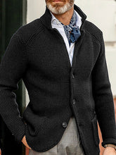 Load image into Gallery viewer, Sweater Winter Sweater Stand Collar Cardigan Foreign Trade Men&#39;s Knitted Jacket