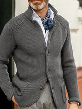 Load image into Gallery viewer, Sweater Winter Sweater Stand Collar Cardigan Foreign Trade Men&#39;s Knitted Jacket