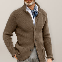 Load image into Gallery viewer, Sweater Winter Sweater Stand Collar Cardigan Foreign Trade Men&#39;s Knitted Jacket