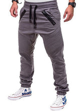 Load image into Gallery viewer, Men's Contrasting color zipped loose-fitting casual pants