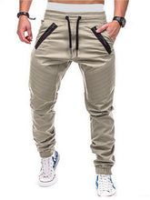 Load image into Gallery viewer, Men's Contrasting color zipped loose-fitting casual pants