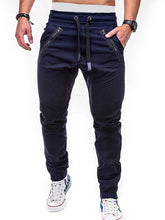 Load image into Gallery viewer, Men's Contrasting color zipped loose-fitting casual pants