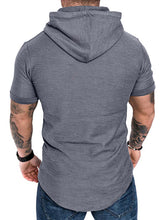 Load image into Gallery viewer, Men&#39;s short-sleeved T-shirt sports casual sweater men&#39;s hoodie