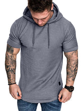 Load image into Gallery viewer, Men&#39;s short-sleeved T-shirt sports casual sweater men&#39;s hoodie