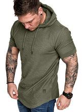 Load image into Gallery viewer, Men&#39;s short-sleeved T-shirt sports casual sweater men&#39;s hoodie