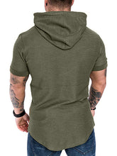 Load image into Gallery viewer, Men&#39;s short-sleeved T-shirt sports casual sweater men&#39;s hoodie