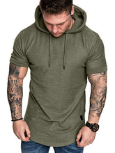 Load image into Gallery viewer, Men&#39;s short-sleeved T-shirt sports casual sweater men&#39;s hoodie