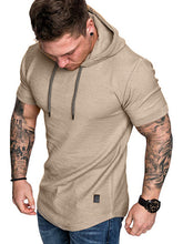 Load image into Gallery viewer, Men&#39;s short-sleeved T-shirt sports casual sweater men&#39;s hoodie