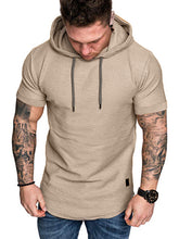 Load image into Gallery viewer, Men&#39;s short-sleeved T-shirt sports casual sweater men&#39;s hoodie