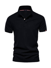 Load image into Gallery viewer, Men&#39;s solid color lapel casual short-sleeved POLO shirt