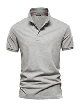 Load image into Gallery viewer, Men&#39;s solid color lapel casual short-sleeved POLO shirt