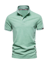 Load image into Gallery viewer, Men&#39;s solid color lapel casual short-sleeved POLO shirt