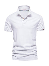 Load image into Gallery viewer, Men&#39;s solid color lapel casual short-sleeved POLO shirt