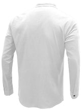 Load image into Gallery viewer, Men&#39;s woven solid color long-sleeved cotton and linen shirt