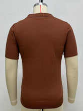 Load image into Gallery viewer, Striped jacquard sweater Short-sleeved business casual Polo shirt