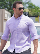 Load image into Gallery viewer, Plus Size Men&#39;s Striped Long Sleeve Shirt