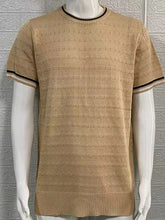 Load image into Gallery viewer, Men&#39;s round neck short sleeve slim fit knitted T-shirt