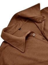Load image into Gallery viewer, Men&#39;s Lapel Polo Solid Color Long Sleeve Polo Shirt