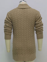 Load image into Gallery viewer, Men&#39;s mid-length knitted sweater Thick-knit twisted cardigan woolen jacket