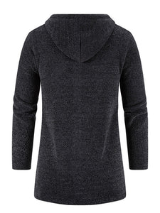 Men's casual  zipper hooded cardigan