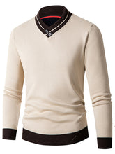 Load image into Gallery viewer, Men&#39;s new half turtleneck plus velvet slim long-sleeved sweater
