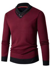 Load image into Gallery viewer, Men&#39;s new half turtleneck plus velvet slim long-sleeved sweater