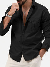 Load image into Gallery viewer, Men&#39;s new multi-pocket casual long-sleeved shirt top