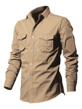 Load image into Gallery viewer, Men&#39;s new multi-pocket casual long-sleeved shirt top