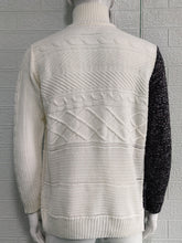 Load image into Gallery viewer, Men&#39;s high -necked color skin buckle long -sleeved knit sweater cardigan