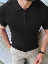 Load image into Gallery viewer, Men&#39;s new knitted sweater slim fit polo collar short-sleeved top