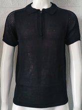 Load image into Gallery viewer, Men&#39;s new knitted sweater slim fit polo collar short-sleeved top