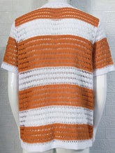 Load image into Gallery viewer, Men&#39;s new lapel short-sleeved color-blocked cardigan