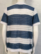 Load image into Gallery viewer, Men&#39;s new lapel short-sleeved color-blocked cardigan