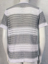 Load image into Gallery viewer, Men&#39;s new lapel short-sleeved color-blocked cardigan