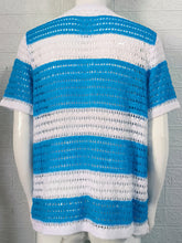 Load image into Gallery viewer, Men&#39;s new lapel short-sleeved color-blocked cardigan