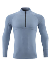 Load image into Gallery viewer, Men&#39;s long-sleeved quick-drying stand-up collar sports fitness top