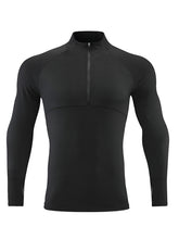 Load image into Gallery viewer, Men&#39;s long-sleeved quick-drying stand-up collar sports fitness top
