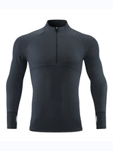 Load image into Gallery viewer, Men&#39;s long-sleeved quick-drying stand-up collar sports fitness top
