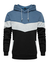 Load image into Gallery viewer, Men&#39;s casual color block and contrast fashion hooded sweatshirt
