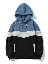 Load image into Gallery viewer, Men&#39;s casual color block and contrast fashion hooded sweatshirt