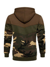 Load image into Gallery viewer, Men&#39;s casual color block and contrast fashion hooded sweatshirt
