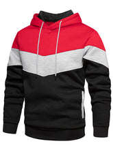 Load image into Gallery viewer, Men&#39;s casual color block and contrast fashion hooded sweatshirt