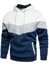 Load image into Gallery viewer, Men&#39;s casual color block and contrast fashion hooded sweatshirt