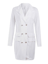 Load image into Gallery viewer, V-Neck Double Breasted Suit Coat Dress