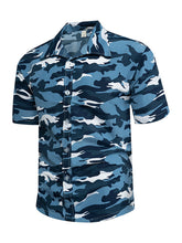 Load image into Gallery viewer, Summer new seaside casual Hawaiian short-sleeved shirt
