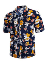 Load image into Gallery viewer, Summer new seaside casual Hawaiian short-sleeved shirt