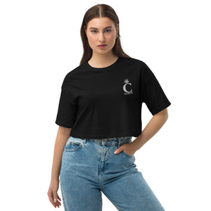 I C WORTH Loose drop shoulder crop top