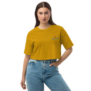 MENTALAIRE Women's Loose drop shoulder crop top